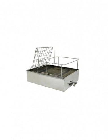 Stainless uncapping tray with 5/4" honey gate