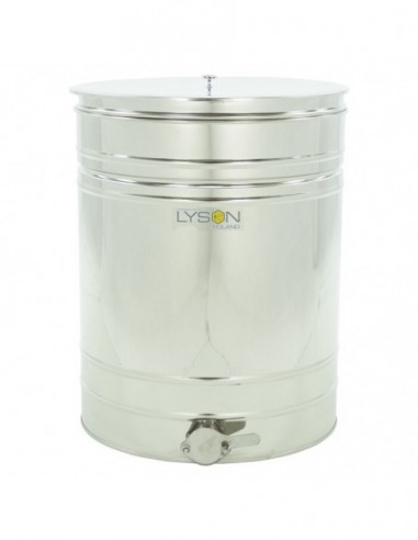 Stainless settling tank 200 l / ~280 kg, with a stainless valve 2”, with stainless sieve – CLASSIC