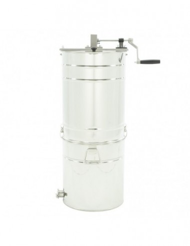 Tangential honey extractor, Ø400mm, 2-frame, manual drive, with sieve and settler (50 l), OPTIMA