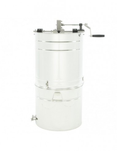 Tangential honey extractor, Ø500mm, 3-frame, manual drive, with sieve and settler (80 l), OPTIMA