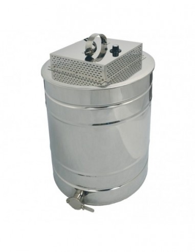 Heat melter / cover for stainless settling tank 100 l, 150 l with basket (stainless settling tank not included)