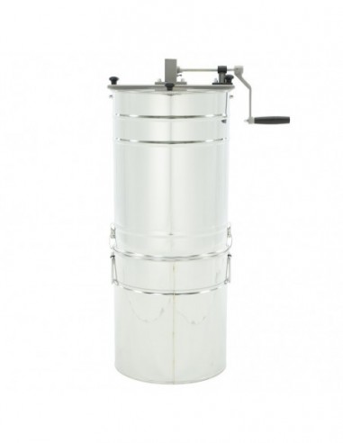 Honey extractor, 2 honey frames (universal basket), manual drive, with a sieve and stainless settler, Ø 400 mm – MINIMA