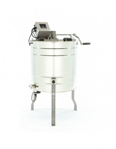Radial honey extractor, 9 Langstroth frames, Ø 650 mm, manual+electric drive 230V/12V – OPTIMA