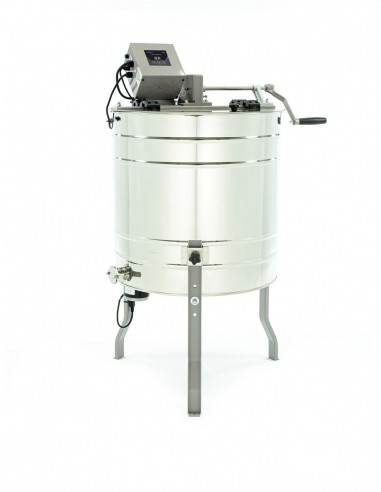 Tangential honey extractor, Ø600mm, 4-frame, manual+electric drive, OPTIMA