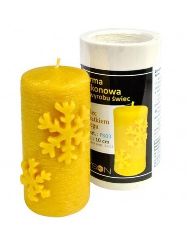 Silicone mould – Cylinder with Snowflake
