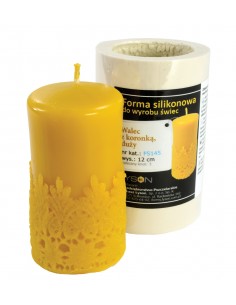 Moule en silicone - Cylindre avec dentelle, grand Moule en silicone - Cylindre avec dentelle, grand