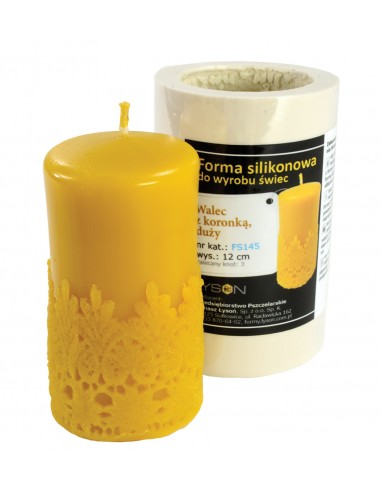 Moule en silicone - Cylindre avec dentelle, grand Moule en silicone - Cylindre avec dentelle, grand