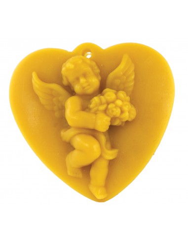 Silicone mould - Amor with flowers on the heart