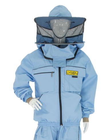 Jacket with hat, zipped - blue (sizes XS – XXXL)
