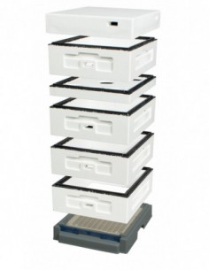 Ruche Dadant 1/2 avec plateau supérieur hygiénique Ruche Dadant 1/2 avec plateau supérieur hygiénique