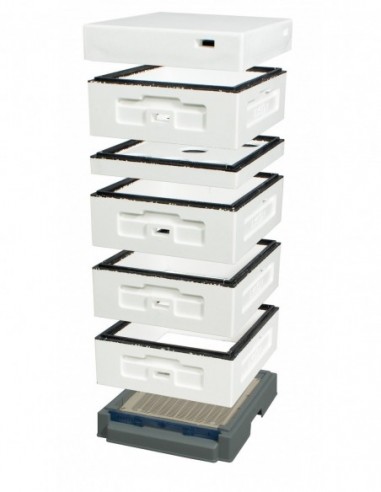 Ruche Dadant 1/2 avec plateau supérieur hygiénique Ruche Dadant 1/2 avec plateau supérieur hygiénique