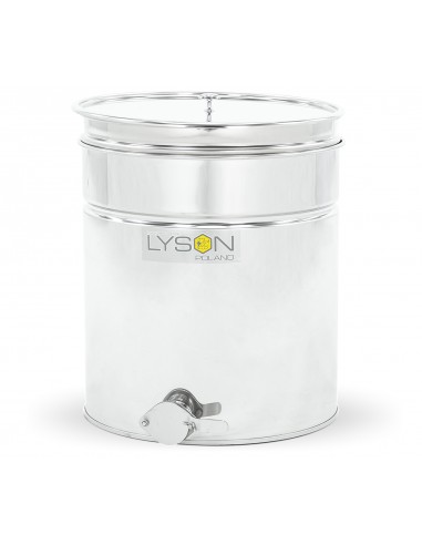 Stainless settling tank 50 l / ~70 kg, with a stainless valve 6/4”, with stainless sieve – CLASSIC
