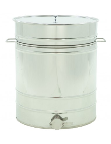 Vasca di decantazione inox 100 l / ~140 kg, con valvola inox 6/4", con maniglie - CLASSIC