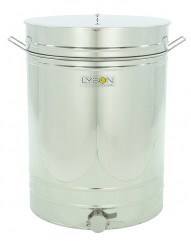 Vasca di decantazione inox 300 l / ~420 kg, con valvola inox 2", con maniglie - CLASSIC