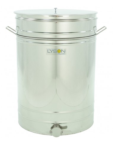 Stainless settling tank 300 l / ~420 kg, with a stainless valve 2”, with handles, with stainless sieve – CLASSIC