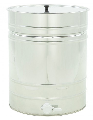 Bac de décantation en inox 300 l / ~420 kg, avec vanne plastique 2" - OPTIMA