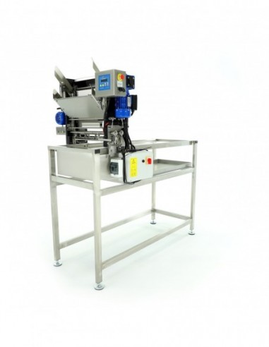 Automatic feed uncapping machine, 230V, with electrically heated knives
