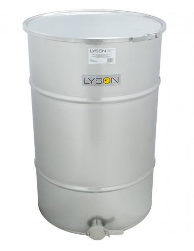 Stainless settling tank 200 l / ~280 kg, with stainless valve 2” (on the base of barrel)