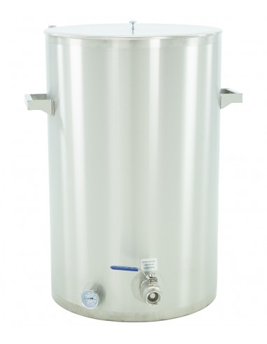 Heated honey settling tank 150 l / ~210 kg, with stainless valve 5/4", with handles