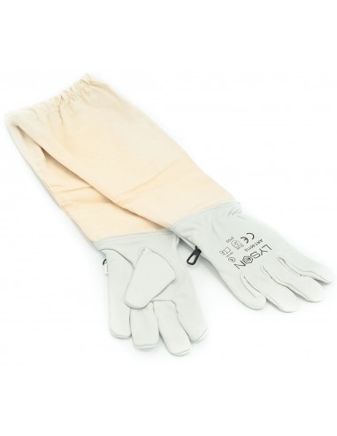 Leather gloves, white