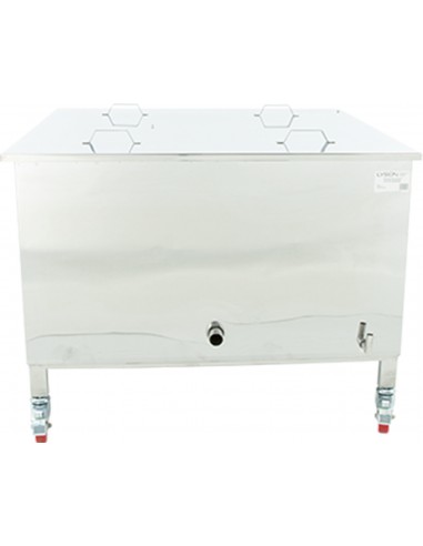 Wax melter, very large, stainless, insulated, for 100 Dadant frames + gas stool free
