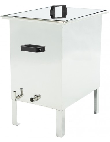 Wax melter with water seal, big + gas stool