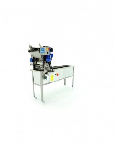 Automatic feed uncapping machine, 400 V, with uncapping tank, electric heated knives