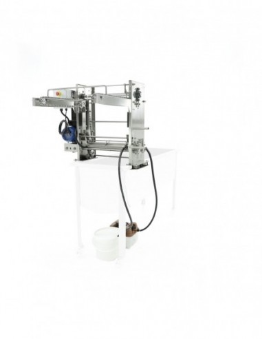 Uncapping unit with blades heated with steamer, 230V , with chain feeder - MINIMA LINE