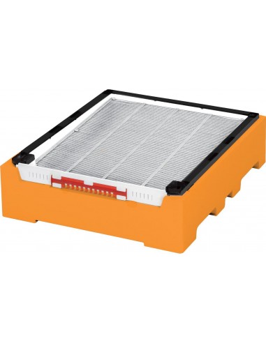 High hygienic bottom board for D and LN beehives, painted (orange) - PREMIUM