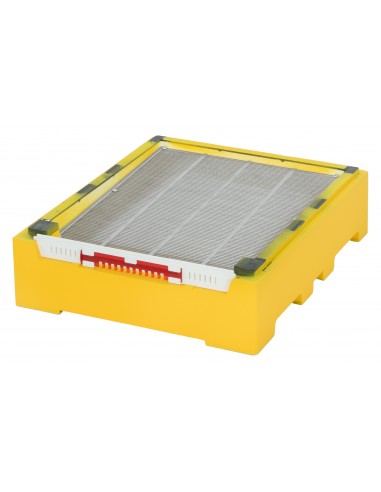 High hygienic bottom board for D and LN beehives, painted (yellow) - PREMIUM