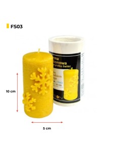 Stampo in silicone - Cilindro con fiocco di neve Stampo in silicone - Cilindro con fiocco di neve