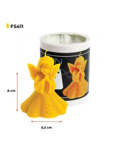 Moule en silicone - Ange avec un flocon de neige Moule en silicone - Ange avec un flocon de neige