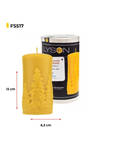 Silicon mold - high cylinder with spruces Silicon mold - high cylinder with spruces