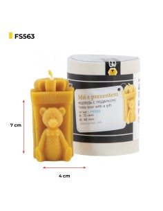 Moule en silicone - Ourson avec un cadeau Moule en silicone - Ourson avec un cadeau
