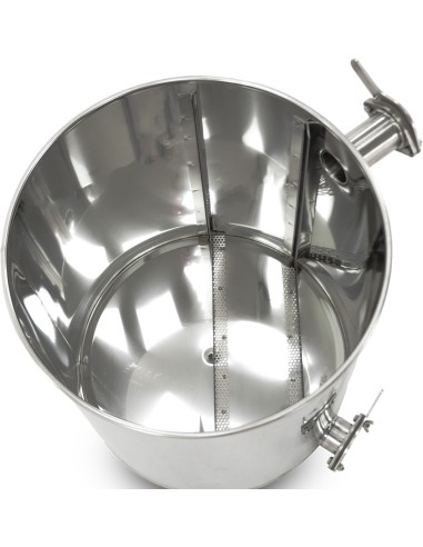 Setaccio verticale sulla base della vasca di decantazione inox 50 l / ~70 kg Setaccio verticale sulla base della vasca di decantazione inox 50 l / ~70 kg