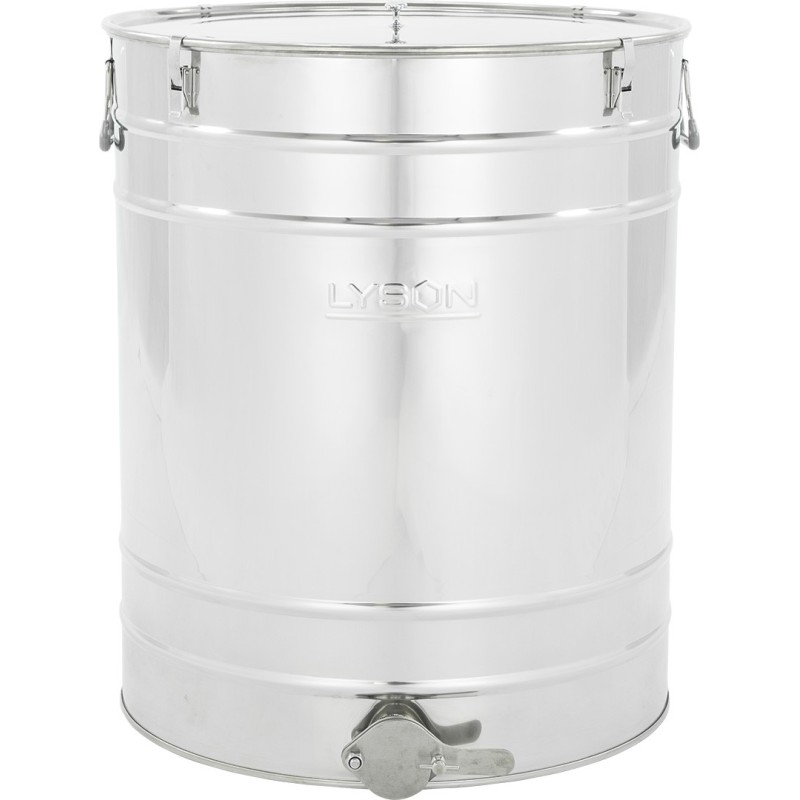 Stainless steel settling tank 30 l / ~40 kg, stainless steel valve 6/4", handles, clamps, gasket – CLASSIC