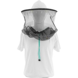 Beekeeping hat, cotton + mesh, removable mesh - white Beekeeping hat, cotton + mesh, removable mesh - white