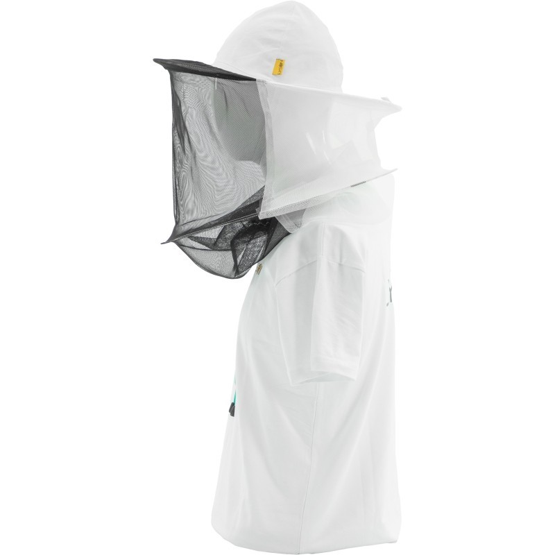 Beekeeping hat, cotton + mesh, removable mesh - white Beekeeping hat, cotton + mesh, removable mesh - white