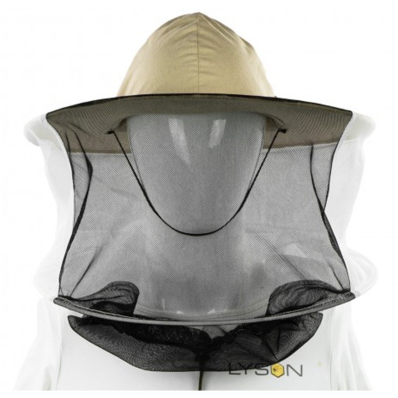 Beekeeping hat, cotton + mesh - beige