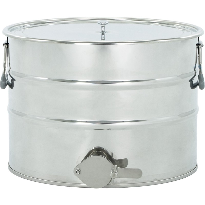 W711 Stainless steel settling tank 30 l / ~40 kg, stainless steel valve 6/4", handles – CLASSIC
