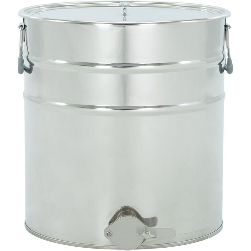 Vasca di decantazione in acciaio inox 50 l / ~70 kg, valvola in acciaio inox 6/4", maniglie - CLASSIC