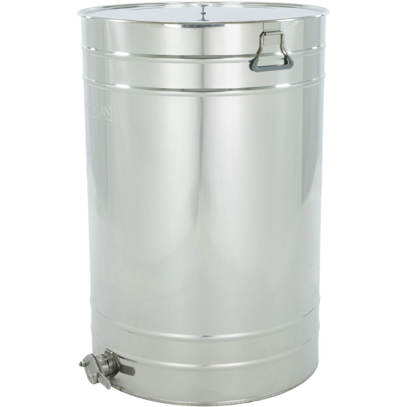 Decantatore in acciaio inox 300 l / ~420 kg, valvola in acciaio inox 2", maniglie - CLASSIC Decantatore in acciaio inox 300 l / ~420 kg, valvola in acciaio inox 2", maniglie - CLASSIC
