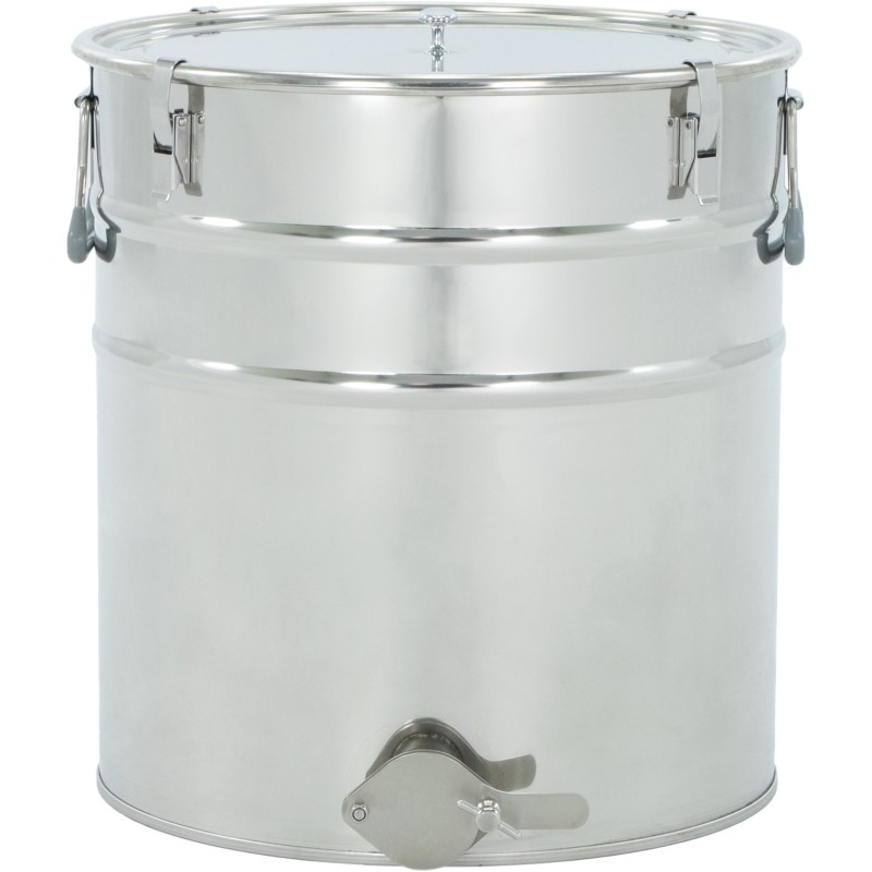 Stainless steel settling tank 50 l / ~70 kg, stainless steel valve 6/4", handles, clamps, gasket – CLASSIC