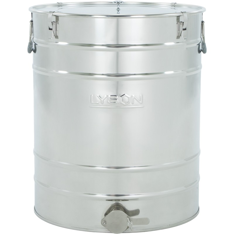 Vasca di decantazione in acciaio inox 100 l / ~140 kg, valvola in acciaio inox 6/4", maniglie, morsetti, guarnizione - CLASSIC