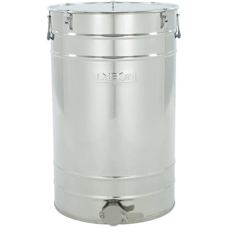 Stainless steel settling tank 150 l / ~210 kg, stainless steel valve 2", handles, clamps, gasket – CLASSIC
