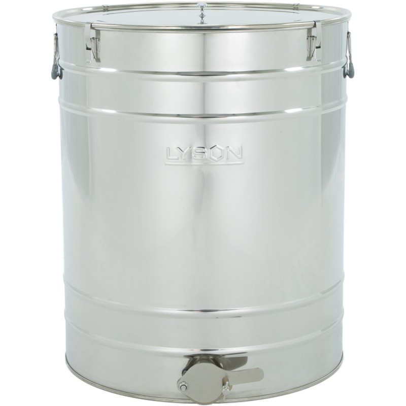 Stainless steel settling tank 200 l / ~280 kg, stainless steel valve 2", handles, clamps, gasket – CLASSIC
