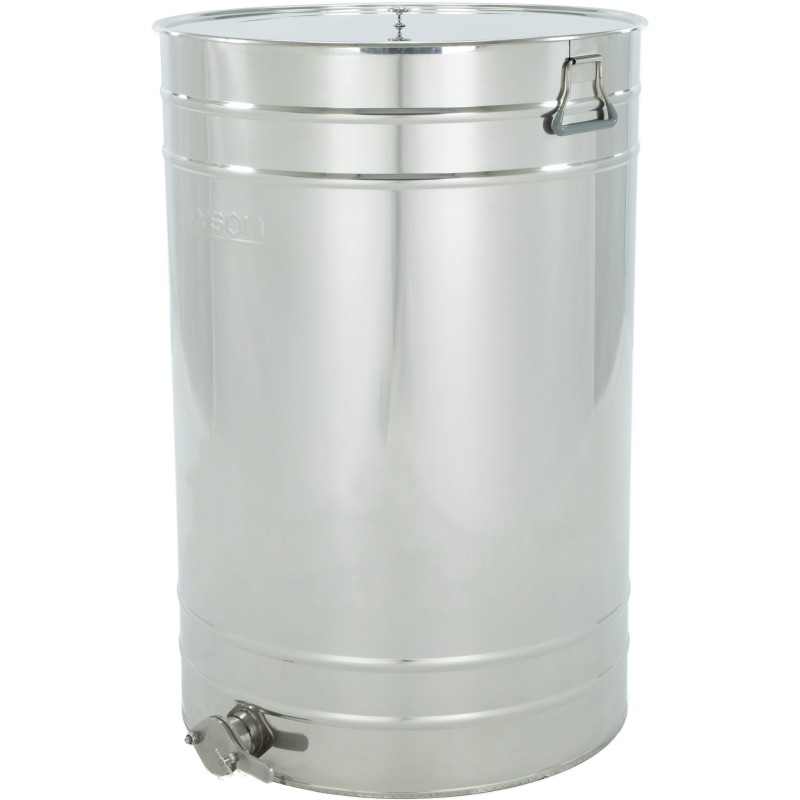 Stainless steel settling tank 300 l / ~420 kg, stainless steel valve 2", handles, clamps, gasket – CLASSIC Stainless steel settling tank 300 l / ~420 kg, stainless steel valve 2", handles, clamps, gasket – CLASSIC