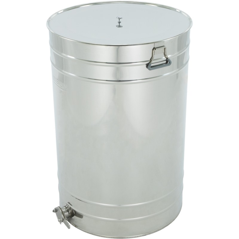 Stainless steel settling tank 300 l / ~420 kg, stainless steel valve 2", handles, clamps, gasket – CLASSIC Stainless steel settling tank 300 l / ~420 kg, stainless steel valve 2", handles, clamps, gasket – CLASSIC