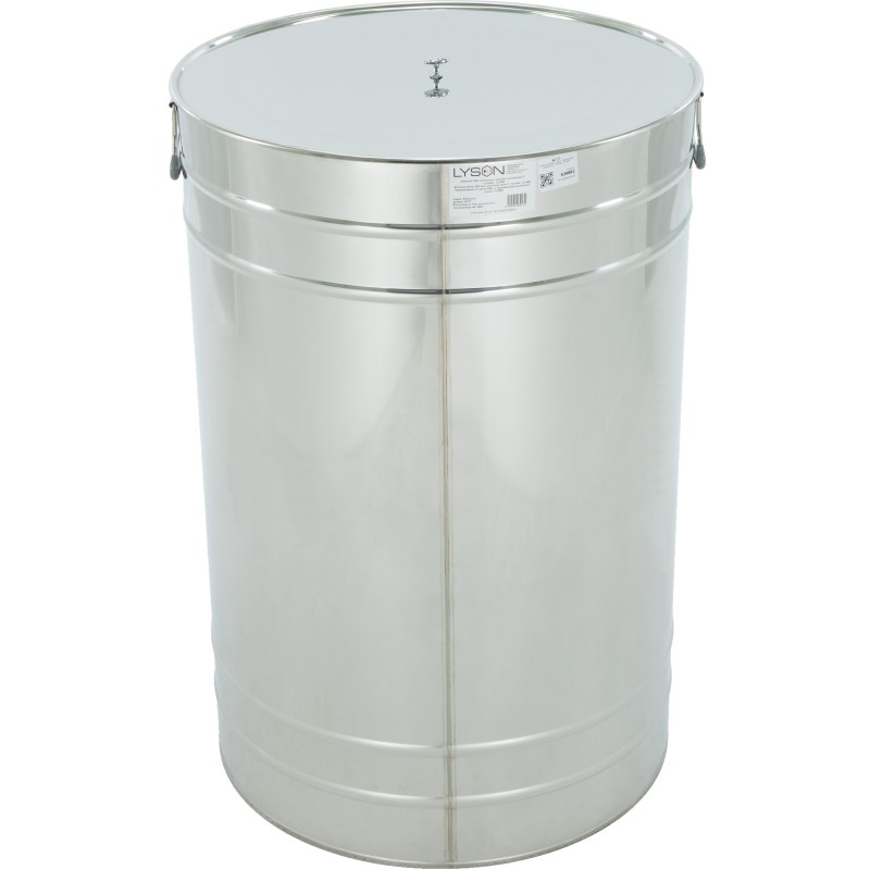 Stainless steel settling tank 300 l / ~420 kg, stainless steel valve 2", handles, clamps, gasket – CLASSIC Stainless steel settling tank 300 l / ~420 kg, stainless steel valve 2", handles, clamps, gasket – CLASSIC