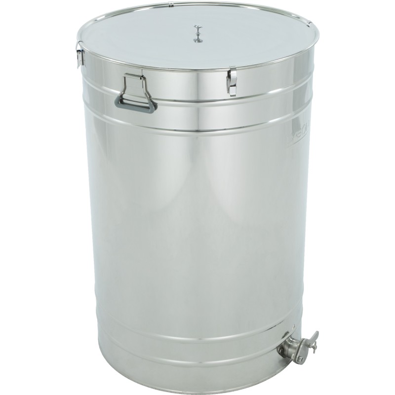Stainless steel settling tank 300 l / ~420 kg, stainless steel valve 2", handles, clamps, gasket – CLASSIC Stainless steel settling tank 300 l / ~420 kg, stainless steel valve 2", handles, clamps, gasket – CLASSIC